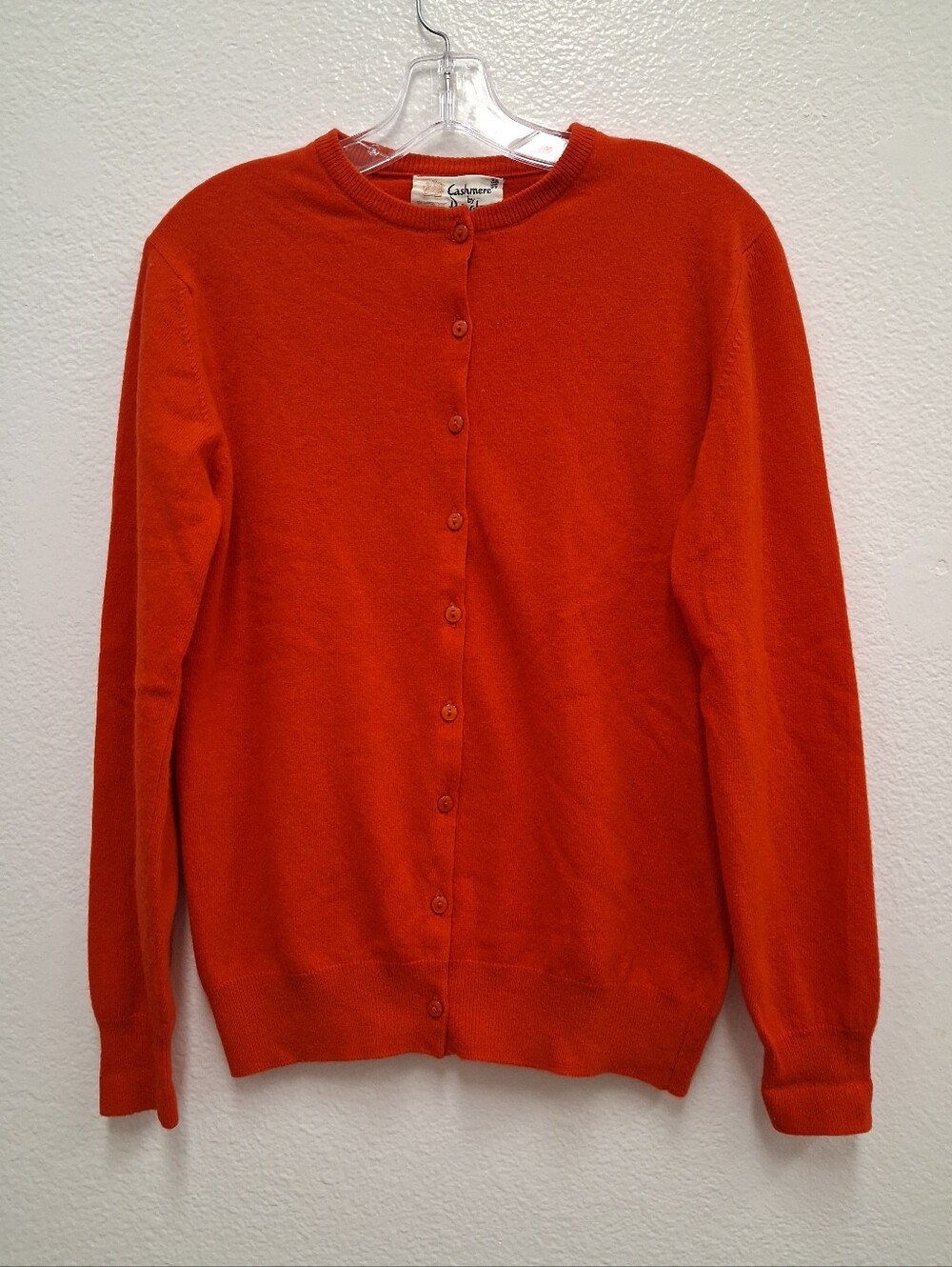 VINTAGE Cashmere by Pringle Red Cardigan Sweater 38/97 (US M/L)
